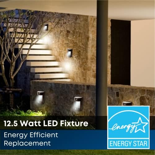 Feit Electric Dusk to Dawn Outdoor Wall Sconce, 12W Half Moon Wall Mount Light Fixture, Integrated LEDs, UV Protected, Weatherproof, 250 Lumens, 5000k Daylight, Hardwired, Bronze S8PHMWM/850/DD/BZ/HD