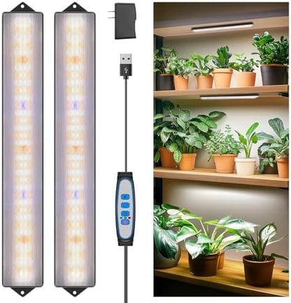 Wolezek 14in Grow Light Strip for Indoor Plants, Full Spectrum