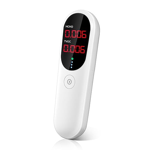Air Quality Monitor,Indoor Formaldehyde Detector, TVOC Tester for Indoor Air Pollution Detection - Confined Space Test Air Quality for Home,Office and Various Occasion (Black)