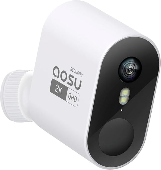 aosu 2K Add-on Camera, Requires WirelessCam/SolarCam aosuBase (NOT Doorbell Base Station), Up to 4 Cameras Can be Connected to 1 aosuBase