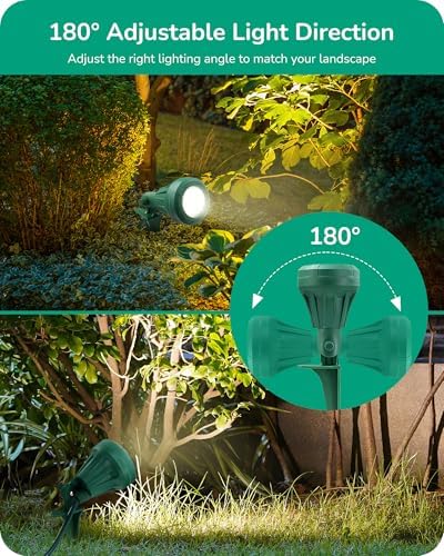 EDISHINE 120V LED Spotlight Outdoor, Waterproof 5000K Landscape Lighting