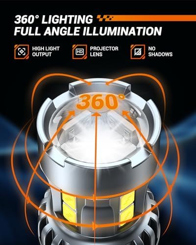 SEALIGHT 3156 3157 LED Bulb White Reverse Lights, 3056 3057 4057 4157 LED Light Bulb with Projector Replacement for Tail Light, Backup Light,Brake Parking, Automotive Back Up Light Bulbs, Pack of 2