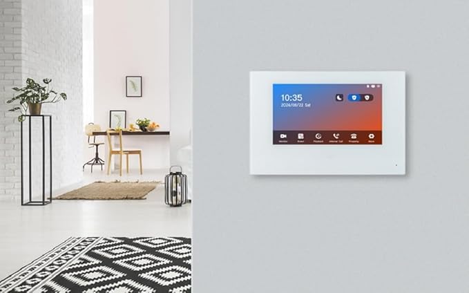 GBF Smart Video Door Phone & Doorbell Intercom System Kit,1080P HD, Smart Keypad, One 7" Touch Monitor (One 3rd gen IP Door Station PL963PMBL-POE and one Upgraded IP Indoor Monitor MR930)