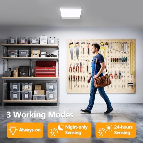 BrizLabs Magnetic LED Ceiling Light 2 Pack, USB-C Rechargeable & Wireless