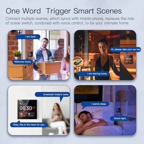 Smart Home Control Panel, voice control Interruptor Inteligente Smart Home With 4-inch touch screen for Smart Home Control