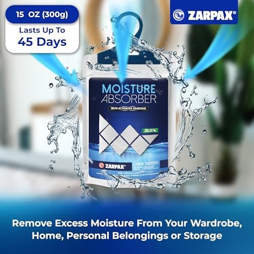 Zarpax Activated Charcoal Moisture Absorber Bags 7.5 oz - Set of 5