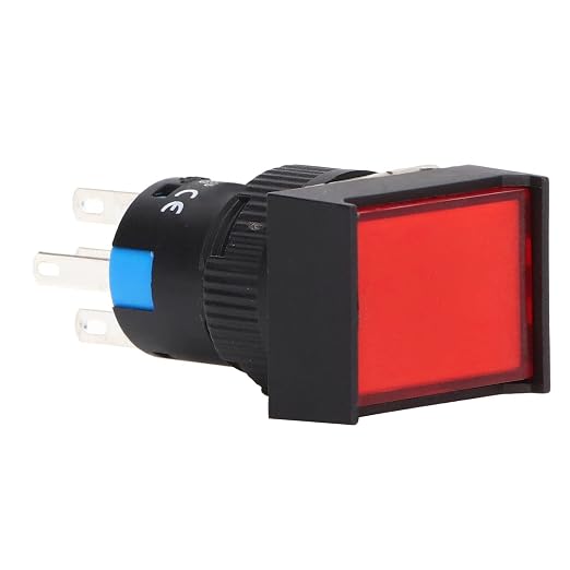 Push Button Switch 16mm Self Locking Design (Red)