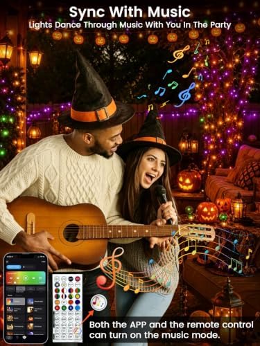 600 LED Smart RGB Color Changing String Lights APP & Remote for Halloween