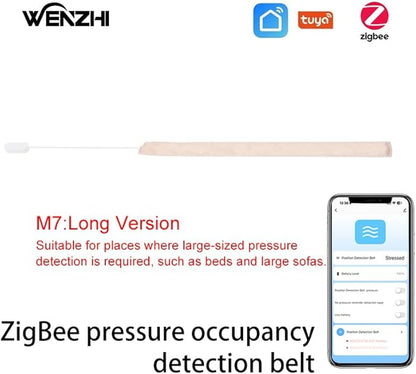 Zigbee Pressure Senor Occupancy/Presence Detector Stress Belt Hidden in Bed/Sofa Battery Powered Tuya Smart Life Home Automation M7