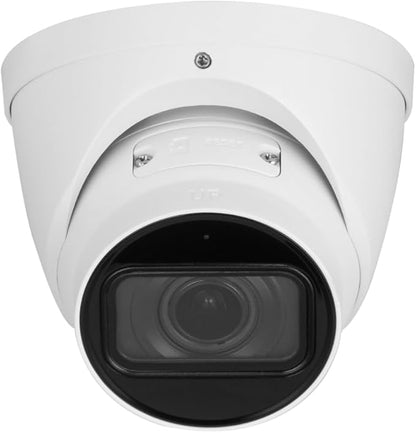 EmpireTech 4K 8MP 1/1.8" CMOS IR Turret Smart AI IP Wired Camera,2.7mm–12.0mm Motorized Lens,Built-in MIC,Motion Detection,Smart Object,IVS,IPC-T58IR-ZE S3 Version White