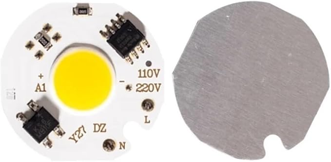 2pcs 3W 5W 7W 9W 10W 12W Y27 LED COB Chip Lamp 220V Smart IC No Need Driver LED Bulb for Flood Light Cold White Warm White(Warm White,220V 3W)