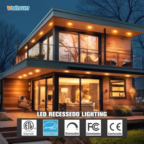 VOLISUN 8 Pack 7 inch Recessed Lighting, 5CCT, 2700K-5000K Selectable