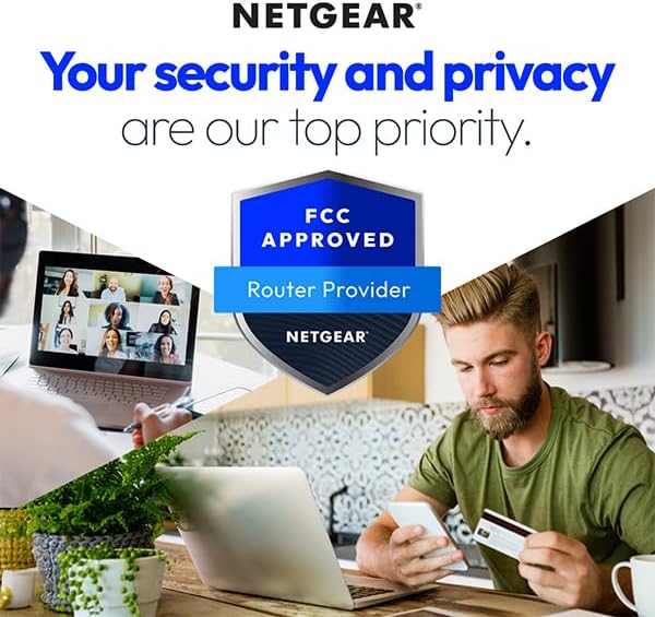 NETGEAR Orbi 370 Series (RBE370) Dual-Band WiFi 7 Mesh Network Add-on Satellite – Works with RBE372, RBE373, RBE374, Security Features, 5 Gbps, Adds Coverage up to 2,000 sq. ft., BE5000 (Pack of 2)