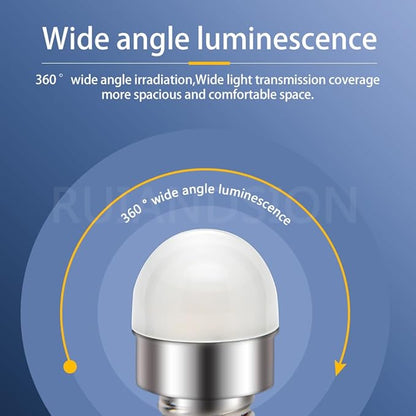 Ruiandsion E12 LED Bulb 110V 220V White 3030 8SMD Chipsets No Stroboscopic Eye Protection E12 Screw Base for Atmosphere Spot Camping Light Pack of 5