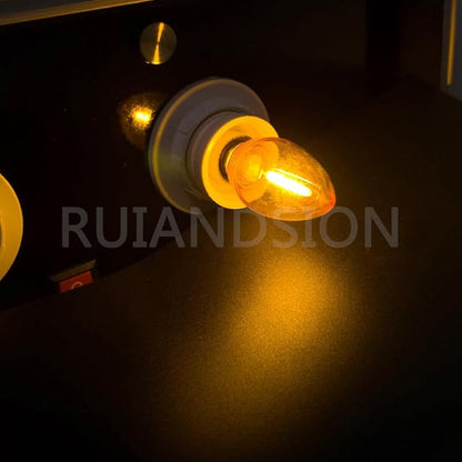 Ruiandsion E12 LED Decorative Bulb Yellow 110V E12 Screw Base for Christmas String Party Garden Window Display Lights Pack of 2