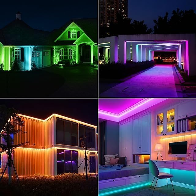MEIKEE 25W RGBW LED Wall Washer Light, RGB Color Changing LED Strip Lights with Plug, IP66 Waterproof Outdoor RGBW Wall Strip Light Bar Outdoor Lighting for Christmas Halloween Stage 1 Pack