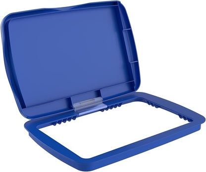 Rev-A-Shelf 32 Qt Under Sink Garbage Can Lid for Base Kitchen and Bathroom Cabinet, Replacement Plastic Trash Bin Lid Only, Blue, RV-32-LID-22-1-40
