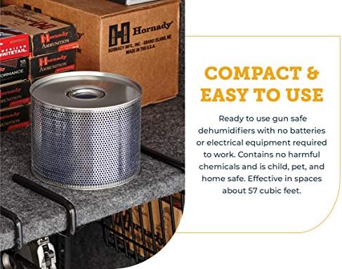 SnapSafe Reusable Canister Dehumidifier, 75902 - Portable, Easy to Use Moisture Absorbers for Gun Safes & Cabinets - Prevent Moisture Damage for Gun Safe Accessories, Firearms in Your Gun Vault