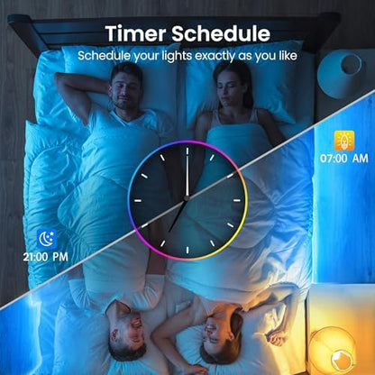 TJOY 100FT Smart Led Strip Lights for Bedroom Alexa Compatible Wireless RGB