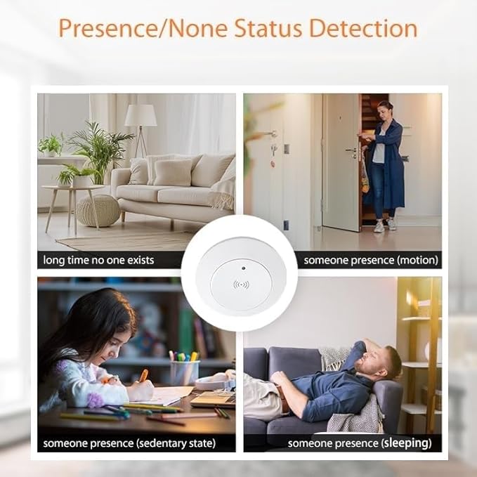 Haozee Human Presence Sensor Light Switch,Zigbee Millimeter Wave Presence Sensor,Auto-On/Auto-Off Smart Motion Sensor Light Switch AC95-250V,Requires TUYA HUB,Support Zigbee2mqtt Home Assistant