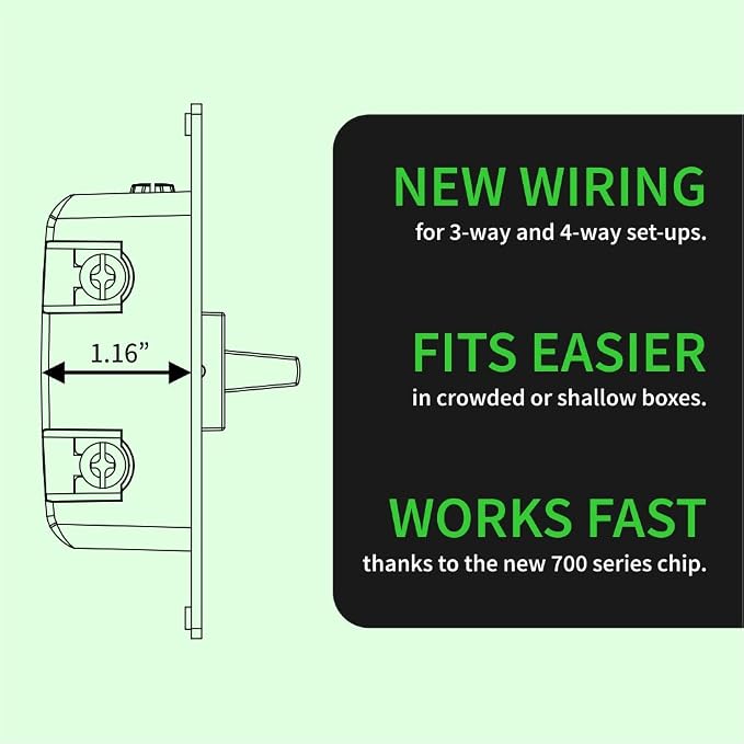Zooz 700 Series Z-Wave Plus On/Off Toggle Switch ZEN73, White | Direct 3-Way (No Add-On Switch Needed) | Z-Wave Hub Required