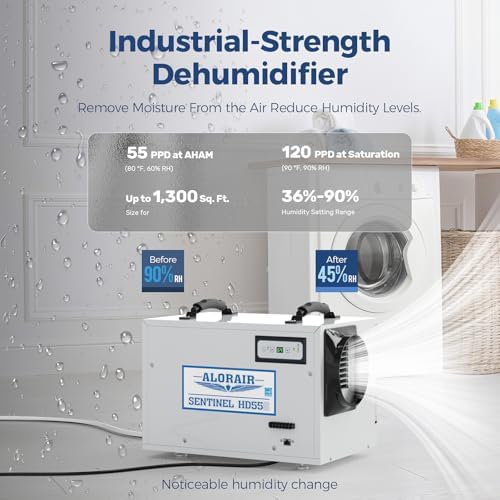 ALORAIR Smart Wi-Fi 120 Pints Energy Star Crawlspace Dehumidifier