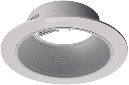 NICOR Lighting 6 inch White Recessed Baffle Trim, Fits 6 inch Housings (17510)