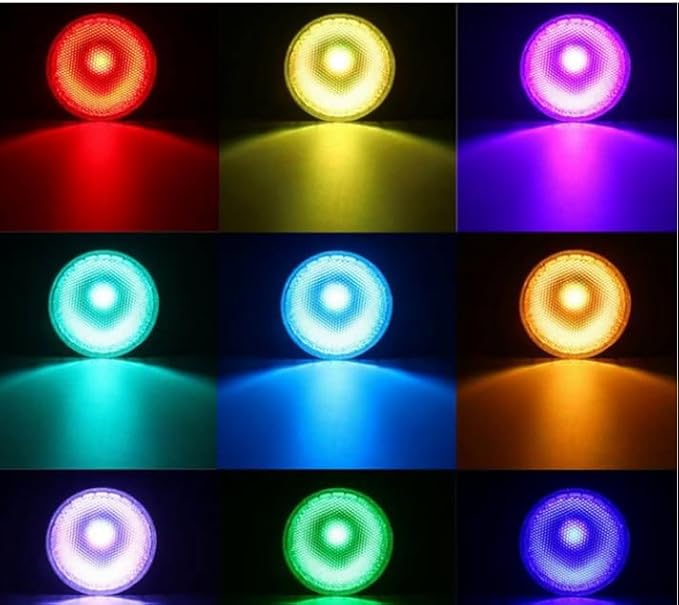 Jaspertronics™ PAR38 30W Color Changing LED Floodlight Smart Light Bulb with Voice Control or IR Remote Control. E27 Base Perfect for Lawn, Landscape, and Parties!