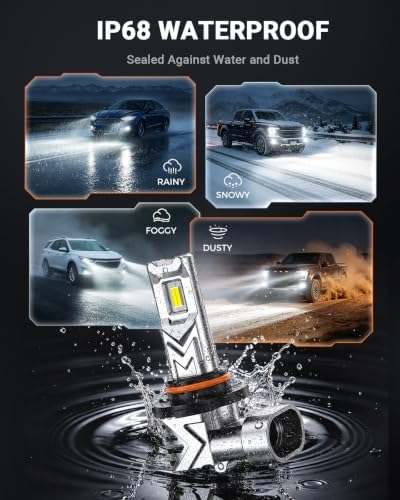 SEALIGHT H10 LED Fog Light Bulbs, 9145/9140, 17000LM 6500K White
