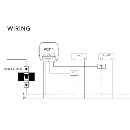 Smart Home Energy Monitor, Electricity Usage Monitor Smart with 200ACT Current Transformer 90‑250VAC, Single Phase Energy Meter | Clamp Energy Monitor | Home Power Monitor
