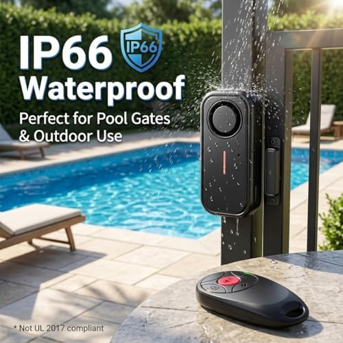 Hendun Upgraded Window Door Alarm With Remote, Pool Alarm For Kids Safety