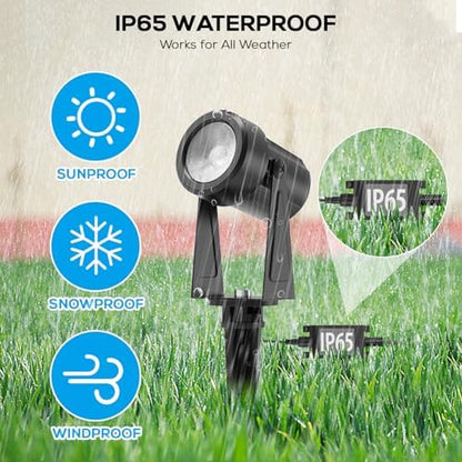 SUNTHIN Outdoor Landscape Spotlights, Dusk to Dawn Sensor Control, 16 Pack