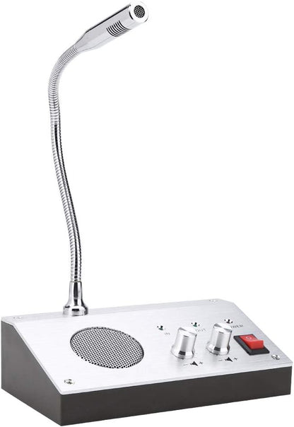 Dual Way Window Intercom System with Mic & Speaker, Automatic Two-Way Counter Intercom for Glass Windows, Drive Thru Communication Speaker for Bank Office Store Hospital Bus Station Security Counter