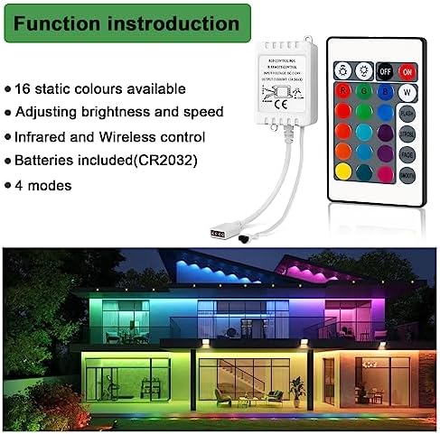 RGB LED Light Strip Remote Controller, 24 Key Wireless IR Remote Controller