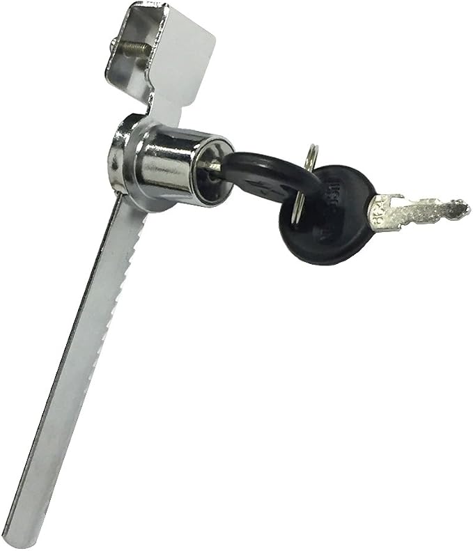 WOOCH Sliding Glass Door Ratchet Lock with Chrome Finish, Keyed Alike Showcase Display - 8 Pack