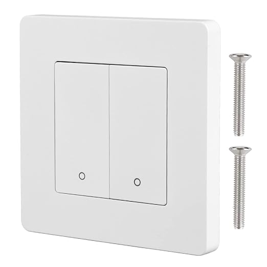 Fafeicy Smart Light Switch for Zigbee 2 Gang, Timing Dimming Scene Panel