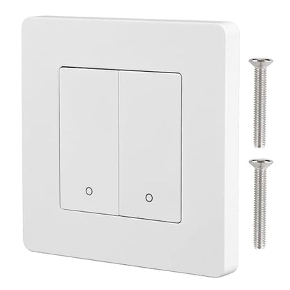 Fafeicy Smart Light Switch for Zigbee 2 Gang, Timing Dimming Scene Panel