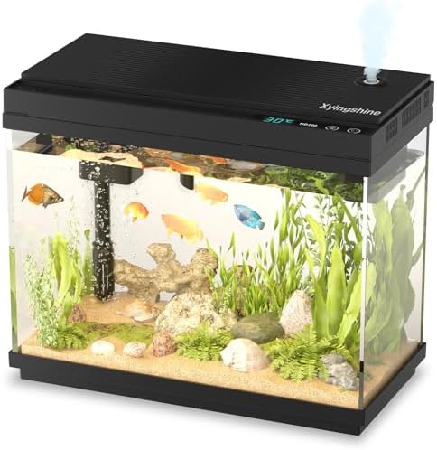 2.5 Gal Fish Tank Starter Kit, Smart Self-Cleaning Desk Aquarium