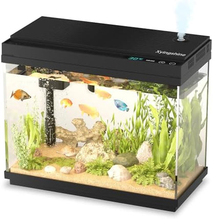 2.5 Gal Fish Tank Starter Kit, Smart Self-Cleaning Desk Aquarium