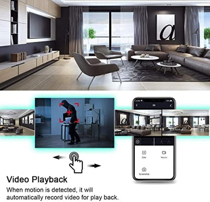 XODO Wireless Security Camera, E4 IP 1080P HD Plug-in Indoor WiFi Camera for Home Security/Baby Monitor/Pet/Nanny, Motion Detection, 2 Way Audio, Night Vision with 108° HD Wide View