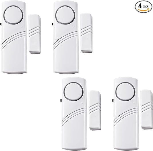 4 Pack Door Window Alarm,Home Magnetic Sensor Alarm,Home Security System Alert, Door Sensor Alert for Kids Safety Toddler, House, Office