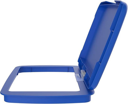 Rev-A-Shelf 32 Qt Under Sink Garbage Can Lid for Base Kitchen and Bathroom Cabinet, Replacement Plastic Trash Bin Lid Only, Blue, RV-32-LID-22-1-40