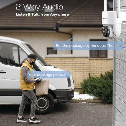 Kittyhok Solar Wireless Security Camera System, 2K PTZ ColorPura Camera