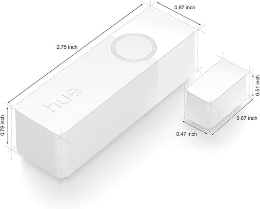 Philips Hue Secure Smart Contact Sensor, White - 2 Pack - Made for Indoor Doors and Windows - Requires Hue Bridge - Works with The Hue App