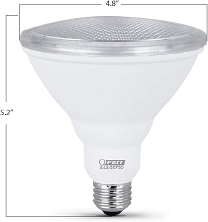 Feit Electric PAR38 LED Light Bulb, 75W Equivalent, 750 Lumens, 3000k Bright White, 10.5W, E26 Base, Light for Outdoor, Track and Recessed Lighting, 11,000-Hour Lifetime, PAR3875/10KLED/2, 2 Pack