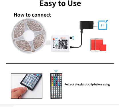 NBBUFF Led Lights for Bedroom 50FT, RGB Led Strip Lights Music Sync