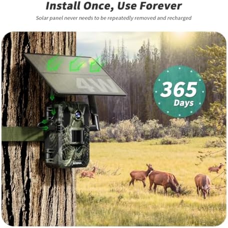 SEHMUA Trail Camera, 2K HD Live Streaming Game Camera AI Animal Detection