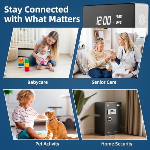 Hidden Camera Clock 4K WiFi Camera for Indoor Security, Home, Office, Store