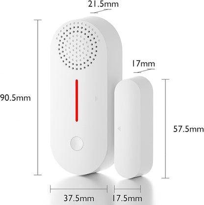 WiFi Door Window Sensor Alarm: Smart Door Sensor, Magnetic Contact Sensor Wireless for Home Security Burglar Alert, 90db Alarm & App Notification, Door Open Sensor Compatible with Alexa (4-Pack)