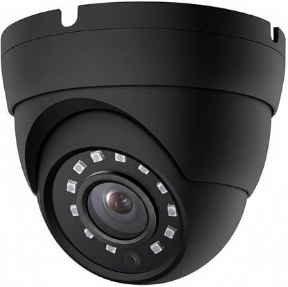 2MP Dome TVI AHD CCTV Surveillance Security Camera, 2.8mm 100° Wide Viewing Angle, 1080P Dome Camera, 65ft Night Vision, Outdoor, Compatible with Analog TVI AHD CVI DVR, Full Metal Housing, Black